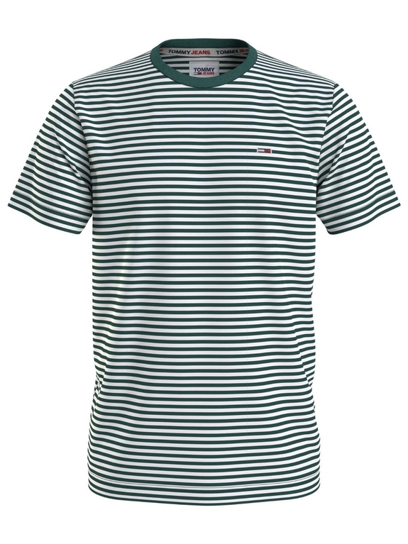 Tommy Jeans TJM Tommy Classics Stripe t-shirt - Rural Green/White